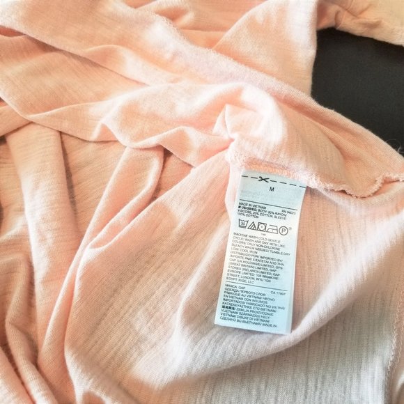 GAP Short Sleeve Tie Back Peasant Tshirt Blouse - Picture 6 of 8